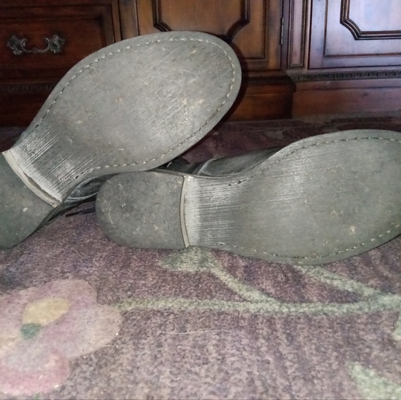 Affliction Black Pull Up 7 Eyelet Military Leather Lace Up Combat Boots - Picture 6 of 10